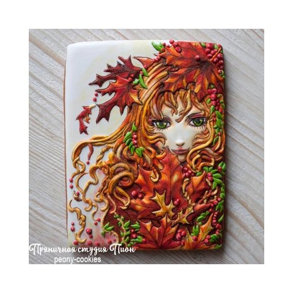 Пряничная картина Девушка-Осень