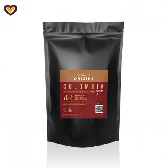 Шоколад горький LUKER COLOMBIA 70% пак 1 кг
