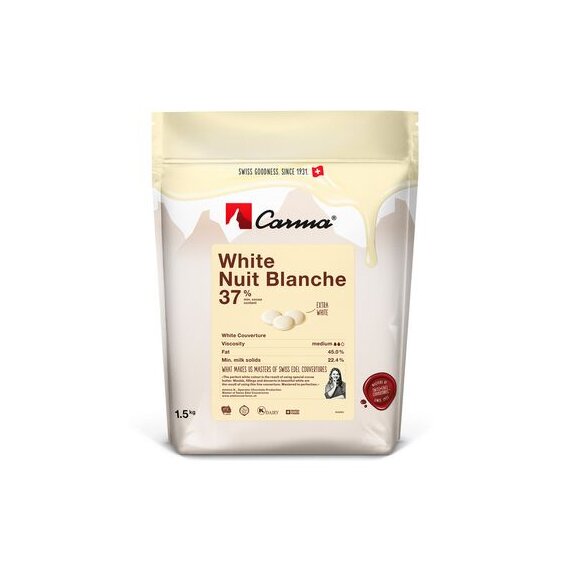 Шоколад белый CARMA NUIT BLANCHE 37%, 1,5 кг (Швейцария)