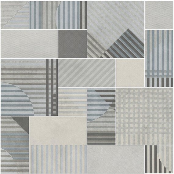 Настенная плитка Панно Тассо микс матовый обрезной 60X60X0,9