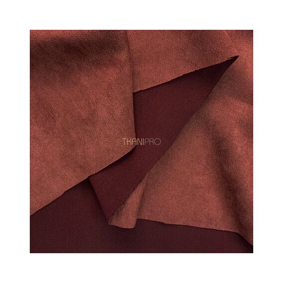 Замша искусственная на скубе, цвет бордовый