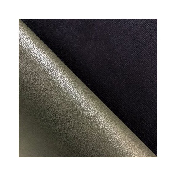 Искусственная кожа матовая на флисе, цвет хакки серый