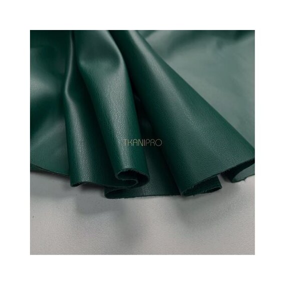 Искусственная кожа матовая на флисе, цвет зеленый