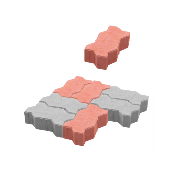 Тротуарная плитка Волна 60/240X130X60