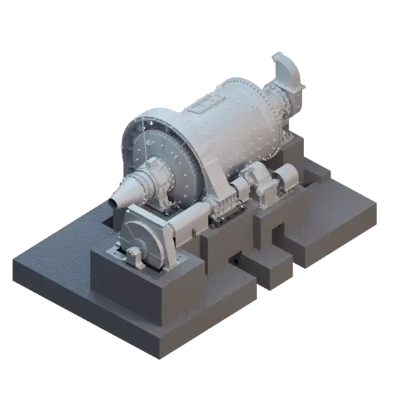 Мельница шаровая с разгрузкой через решетку МШР-2100х2200