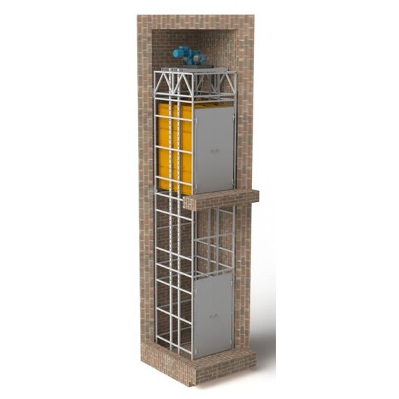 Грузопассажирский подъемник ПГП в готовую лифтовую или самонесущую металлокаркасную шахту