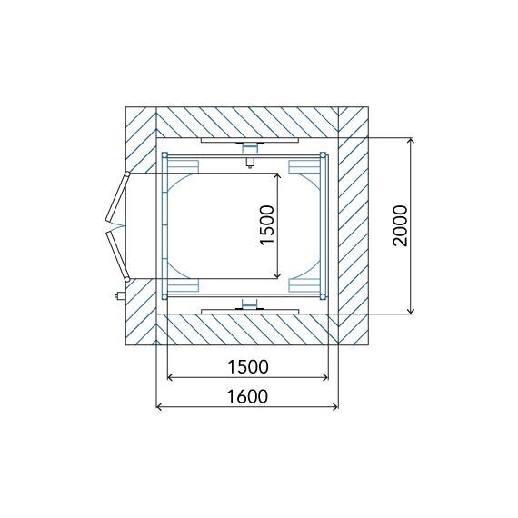 Грузовой шахтный подъемник ПГ-ШН/В-2000-3,2