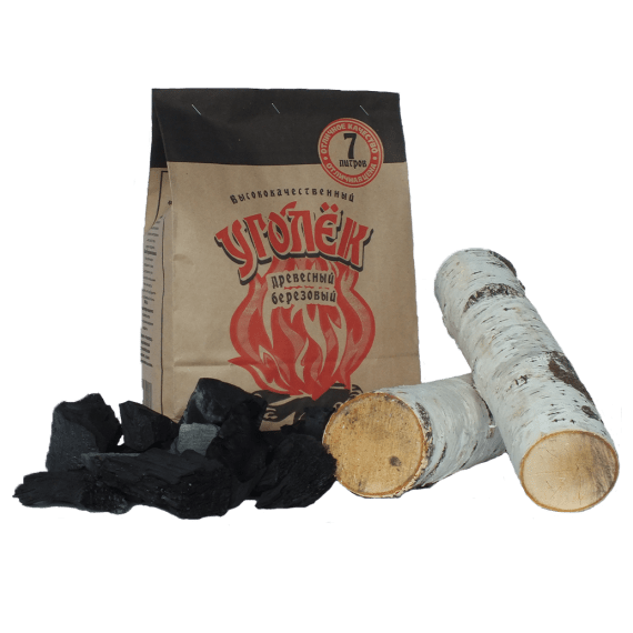 Уголь древесный «Уголёк» 7л (1кг)