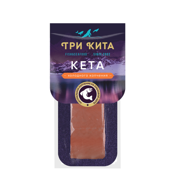 Кета х/к филе-кусок на коже, в/у, 130 г.