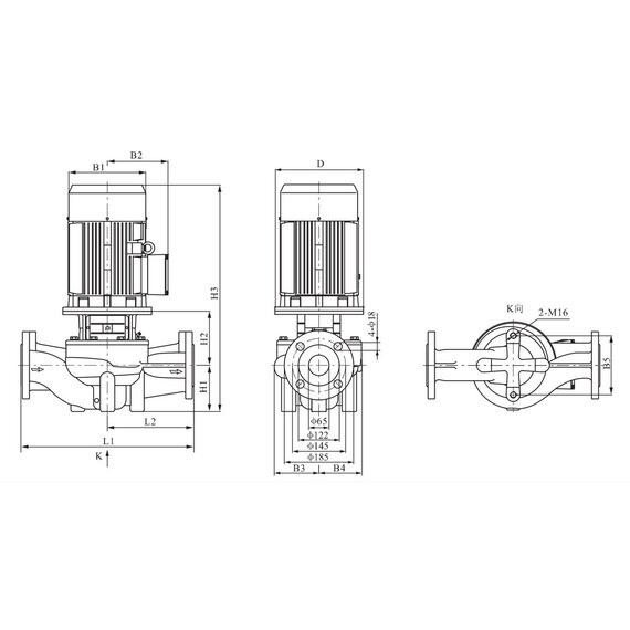 Насос вертикальный циркуляционный TD 65-34G/2 SWHCJ 7,5кВт