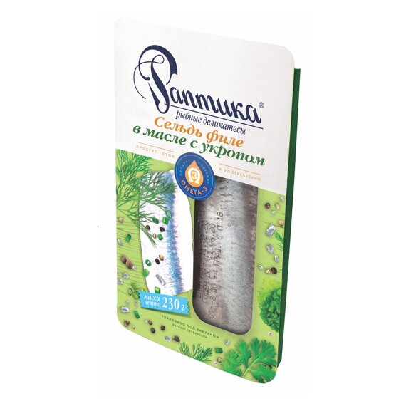 Сельдь филе в масле с укропом