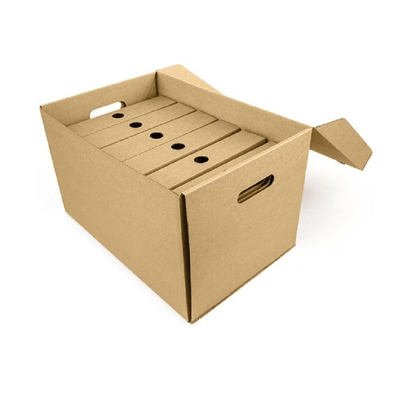 Архивная картонная коробка А3 с крышкой 480*325*295 Т−24B бурый