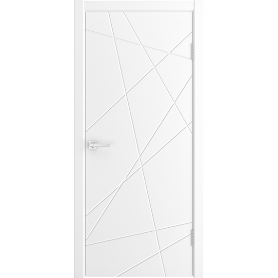 Межкомнатная дверь «Вектор» с белой эмалью