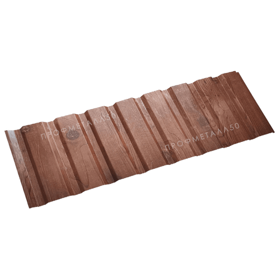 Профнастил принтек НС35: АНТИЧНЫЙ ДУБ 0,45 ММ (ДВУХСТОРОННИЙ)