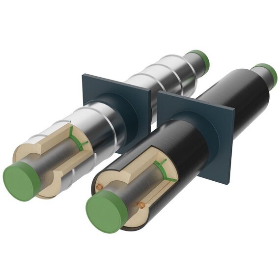 Неподвижные опоры в ППУ-изоляции
