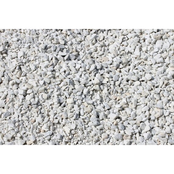 Мраморный щебень белый фр. 5 - 10 мм