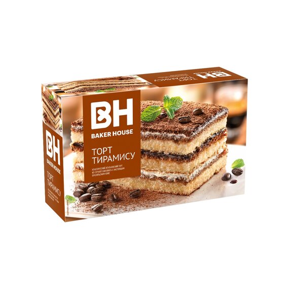 Торт бисквитный "Тирамису", изделие кондитерское