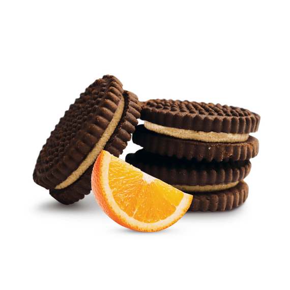 Печенье Сахарное мини с начинкой со вкусом апельсинового рома, изделие кондитерское