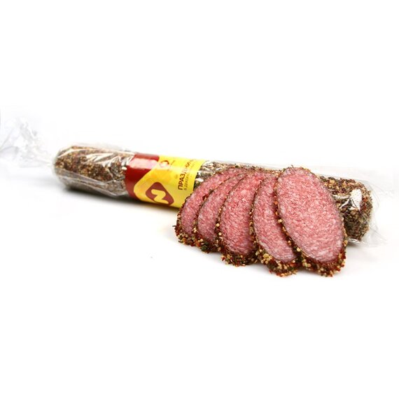 Колбаса сырокопченая Останкино Праздничная в специях полусухая ~550 г