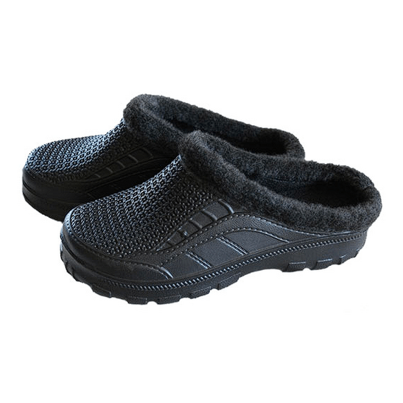 Сабо утепленные мужские черные