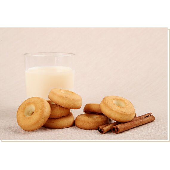 Печенье песочное Колечки со вкусом топленого молока