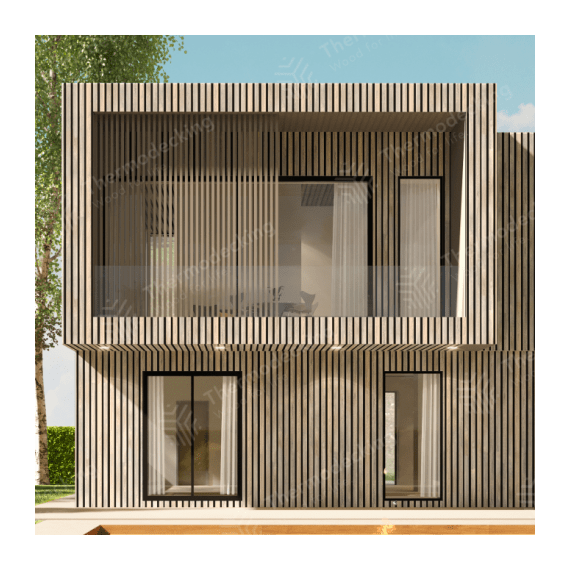 Фасадная доска "Термобереза" (Реечный фасад)