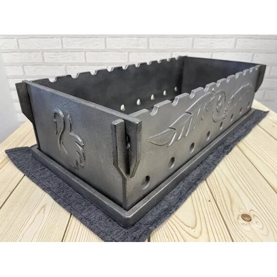 Чугунный мангал без покрытия Лебедь