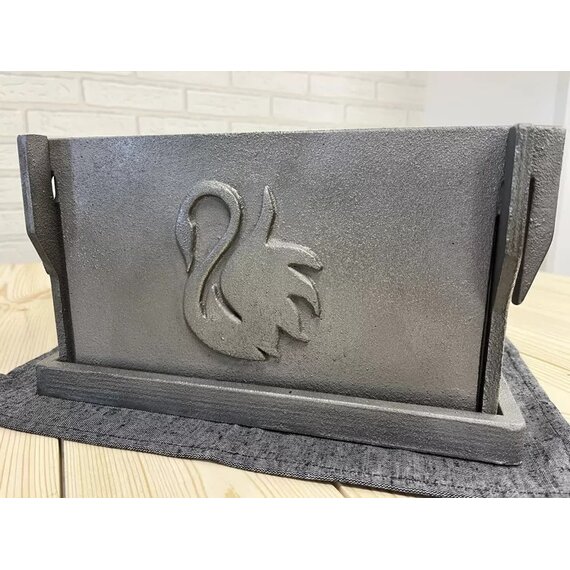 Чугунный мангал без покрытия Лебедь