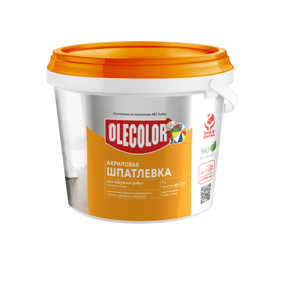 Шпатлевка акриловая для наружных работ OLECOLOR