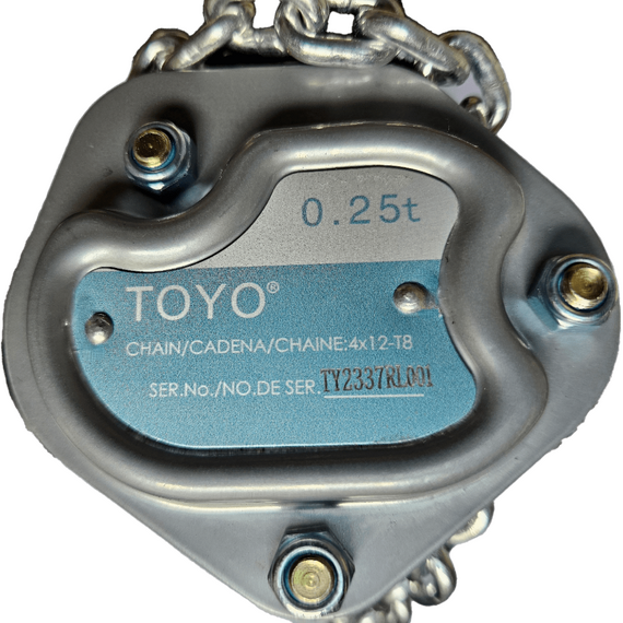 Рычажная цепная таль TOYO 0,25T L9M