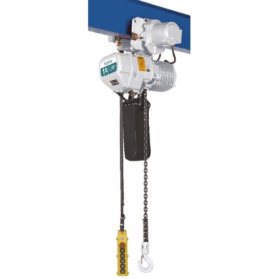 Цепная электроталь TOYO TY1 0.5T с 1 спуском, скорость 7.2 м/мин, высота подъёма 6М, электротележка