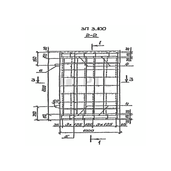 Звенья труб прямоугольные ЗП3.100 марки 25Г2С по ГОСТ 5781-82