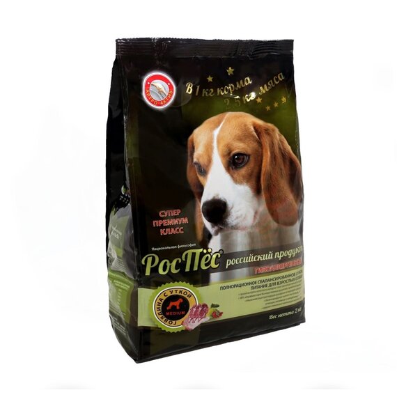 Сухой корм для взрослых собак супер-премиум-класса РосПёс, Артро-Актив, с говядиной и уткой