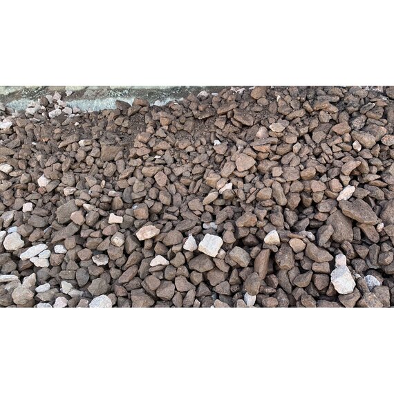 Камень гранитный (серо-розовый) для габионов фракции 70-150 мм