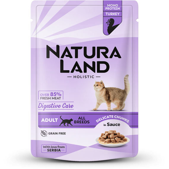 Влажный корм Кусочки из индейки для кошек с чувствительным пищеварением