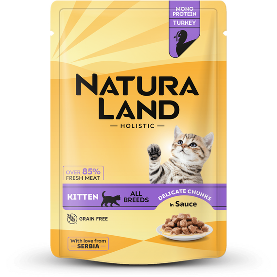 Влажный корм Кусочки из индюшат в соусе для котят