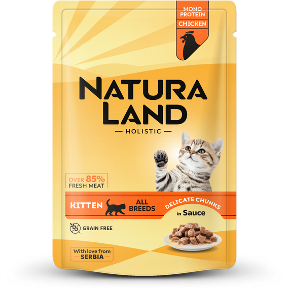 Влажный корм Кусочки из цыплят в соусе для котят