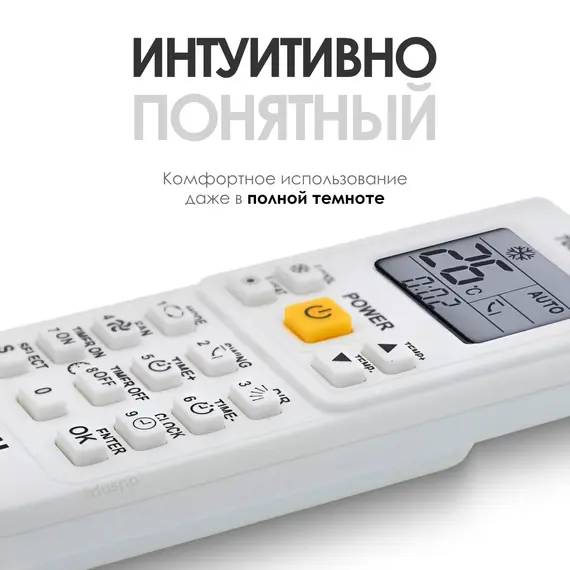 Универсальный пульт для кондиционеров / сплит-системы RT-E9018E 7000 в 1 для разных брендов и моделей кондиционеров
