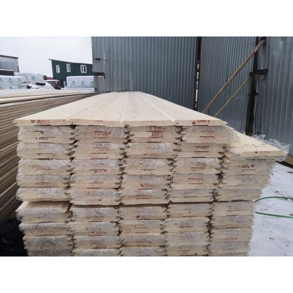 Имитация бруса сорт АВ, карельский профиль 16х130х6000мм — 39 500 руб/м³