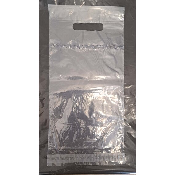 Пакеты с вырубной ручкой и смоклеящимся клапаном