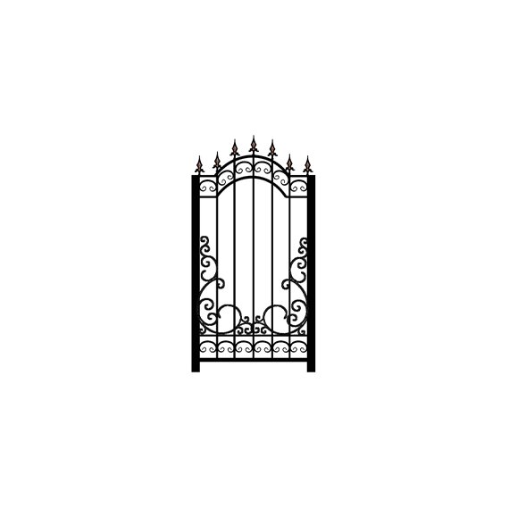 Калитка с элементами ковки овал 1х2,1