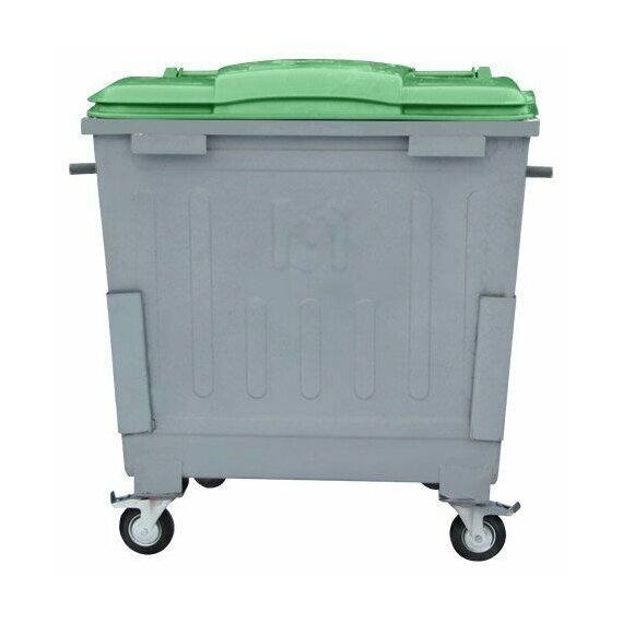 Контейнер металлический с пластиковой крышкой, 1,1м3