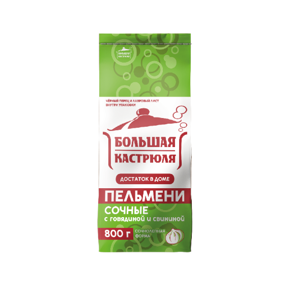 Пельмени Сочные ТМ «Большая кастрюля», 800 г