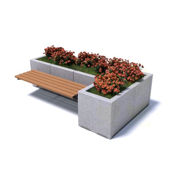 Скамья консольная на цветочнице ЦВ6+С711