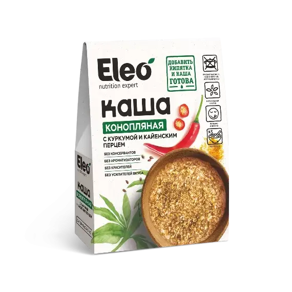 Каша конопляная с куркумой и кайенским перцем "ELEO" 200 г