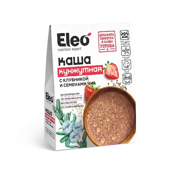 Каша кунжутная с клубникой и семенами чиа "ELEO" 200 г