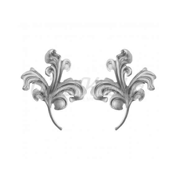 Кованый Листок штамп пара 164х130 мм (2 мм)