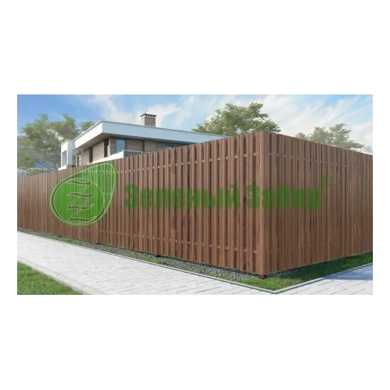 Забор из металлического штакетника под дерево 2 м , с шагом 30 мм