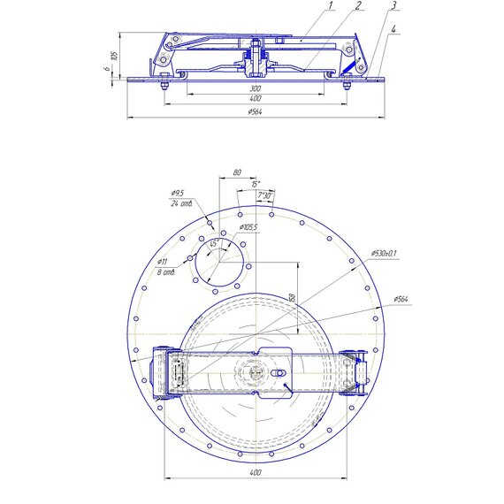 Крышка люка плоская 057.01.00.00-112