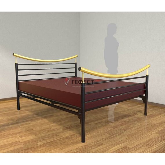 Кровать двуспальная «Изабелла» с вогнутой спинкой